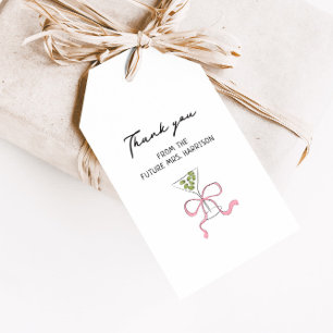 Étiquettes-cadeau Martini Original Fête de Mariage Dessinée à la Mai