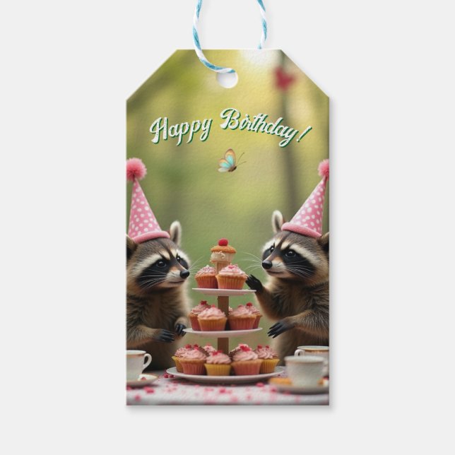 Étiquettes-cadeau Masqué et joyeux anniversaire ! (Devant)