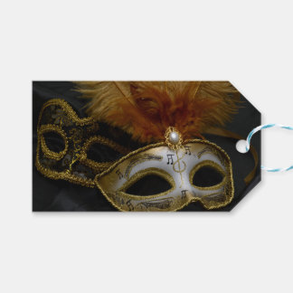 Étiquettes-cadeau Masquerade de Gold Carnival Ventian