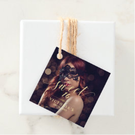 Étiquettes Cadeau Masquerade Photo Sweet 16 Anniversaire