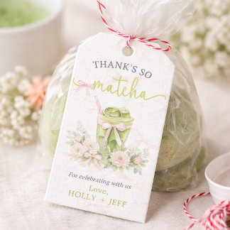 Étiquettes-cadeau Matcha Love Baby Shower | Green Tea 