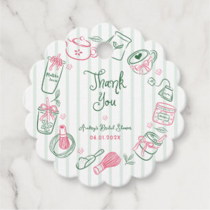 Étiquettes Cadeau Matcha Parfait pour une Mariage Remerciements pour