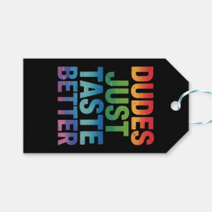 Étiquettes-cadeau Mecs Ont Juste Meilleur Goût Drôle Fierté Gay LGBT