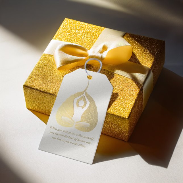 Étiquettes-cadeau Méditation de l'instructeur de yoga Pose Bodhi Lea (Créateur téléchargé)