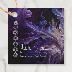 Étiquettes Cadeau Méditation mystique de l'Améthyste Chakras Reiki Y