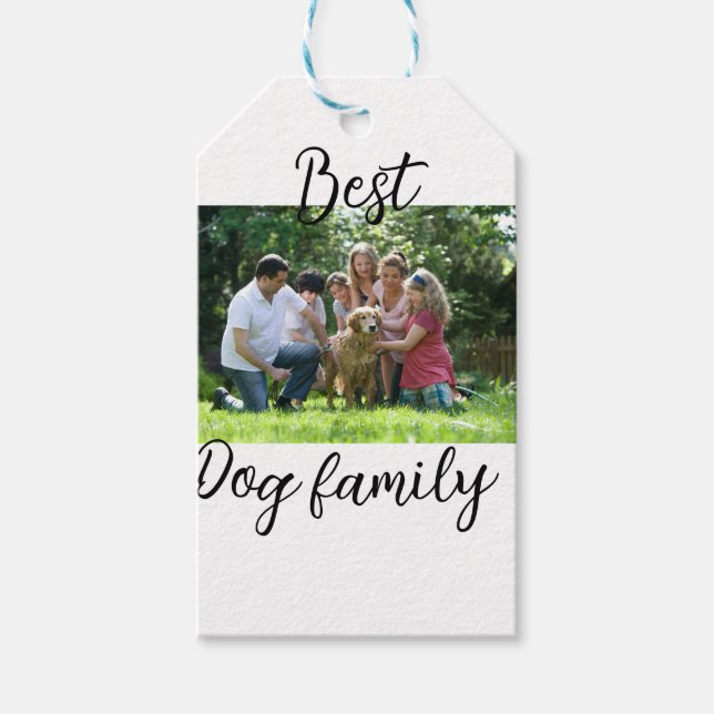 Étiquettes-cadeau Meilleur chien famille maman papa animal ami anima (Devant)