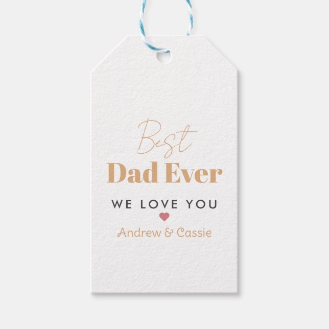 Étiquettes-cadeau Meilleur papa (Devant)