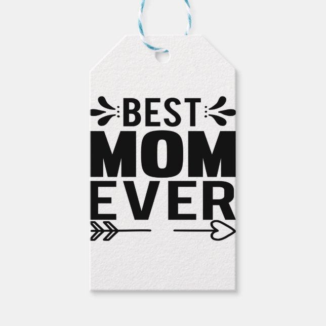 Étiquettes-cadeau Meilleure Maman Jamais ! (Devant)