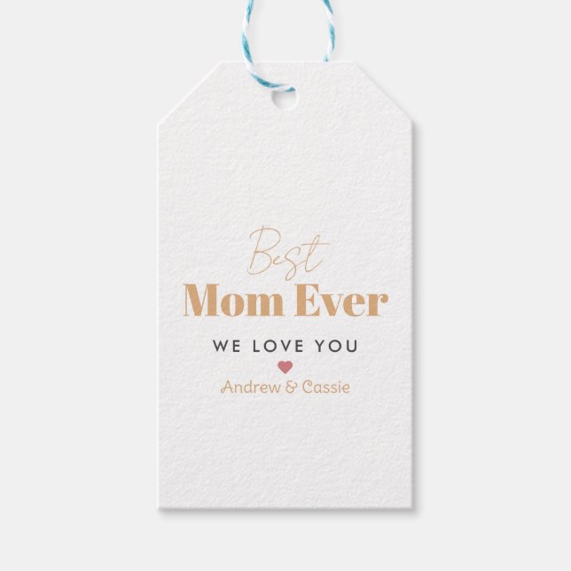 Étiquettes-cadeau Meilleure maman jamais (Devant)