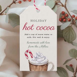 Étiquettes-cadeau Mélange de cacao chaud de vacances fait maison ave