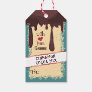 Étiquettes-cadeau Mélange de cacao dans un pot cadeau tag direction