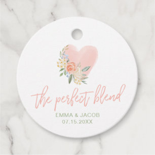 Étiquettes Cadeau Mélange parfait, Mariage de thé ou de café