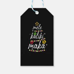 Étiquettes-cadeau Mele kalikimaka Christmas Hawaiian