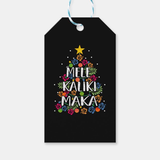 Étiquettes-cadeau Mele Kalikimaka Hawaii Christmas (Devant)
