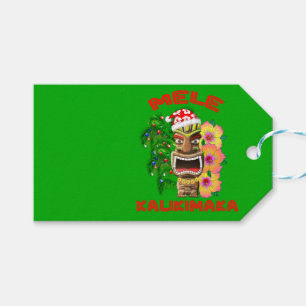 Étiquettes-cadeau Mele Kalikimaka Santa Claus Tiki