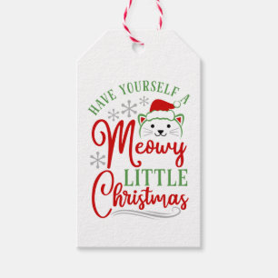 Étiquettes-cadeau Meowy Little Christmas