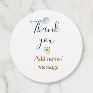 Étiquettes Cadeau Merci ajoutez nom message simple calligraphie élég