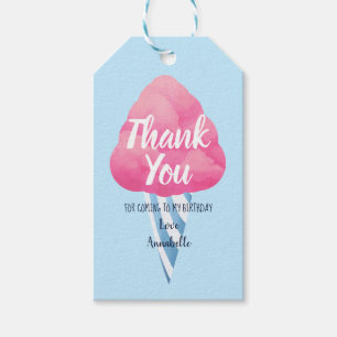 Étiquettes-cadeau Merci Anniversaire de enfant Cotton Candy