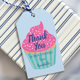 Étiquettes-cadeau Merci Anniversaire de enfant Cupcake
