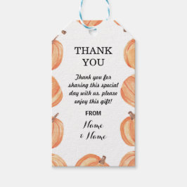 Étiquettes-cadeau Merci Balise Favoriser Balises Citrouille Mariage 