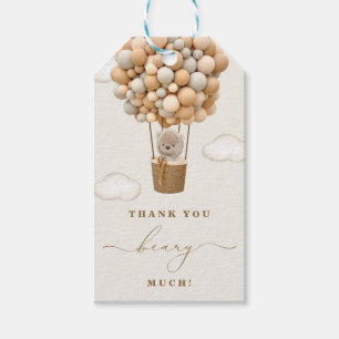 Étiquettes-cadeau Merci Béary Baby shower