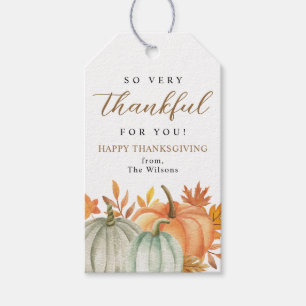 Étiquettes-cadeau Merci Beaucoup Pour Vous   Bon thanksgiving Automn
