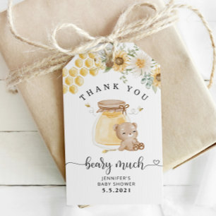 Étiquettes-cadeau Merci beaucoup, tag de faveur de l'abeille chérie