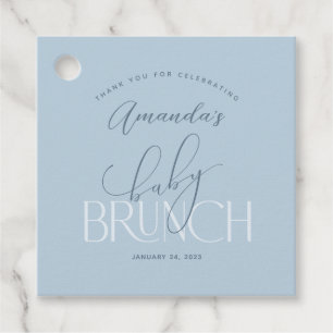 Étiquettes Cadeau Merci Bébé bleu Brunch