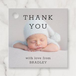 Étiquettes Cadeau Merci bébé nouveau-né Baby shower Script
