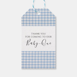 Étiquettes-cadeau Merci bébé Q Baby shower Barbecue Garçon Bleu