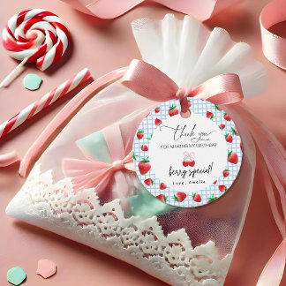 Étiquettes Cadeau Merci Berry Anniversaire Favoriser Tags