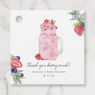 Étiquettes Cadeau Merci Berry Beaucoup de Baby shower Fruit Smoothie