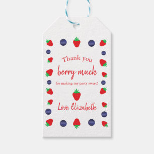 Étiquettes-cadeau Merci Berry Beaucoup de Merci d'anniversaire
