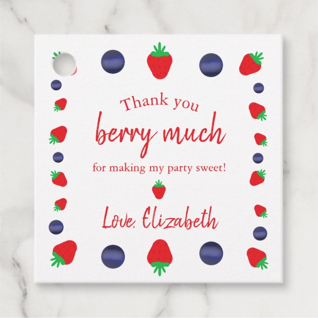 Étiquettes Cadeau Merci Berry Merci (Devant)