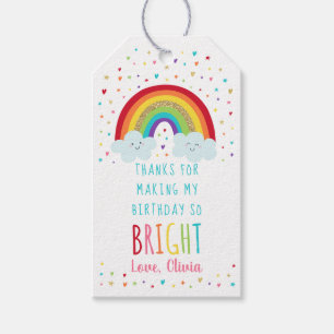 Étiquettes-cadeau Merci coloré Arc-en-ciel