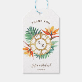 Étiquettes-cadeau Merci Compass mariage Destination Passport