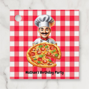 Étiquettes Cadeau Merci d'anniversaire de Pizza pour enfants