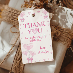 Étiquettes-cadeau Merci d'anniversaire de Saint-Valentin