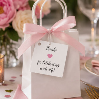 Étiquettes Cadeau Merci d'avoir célébré avec moi Fête