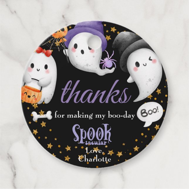 Étiquettes Cadeau Merci d'avoir rendu mon livre Jour Spooktacular (Devant)