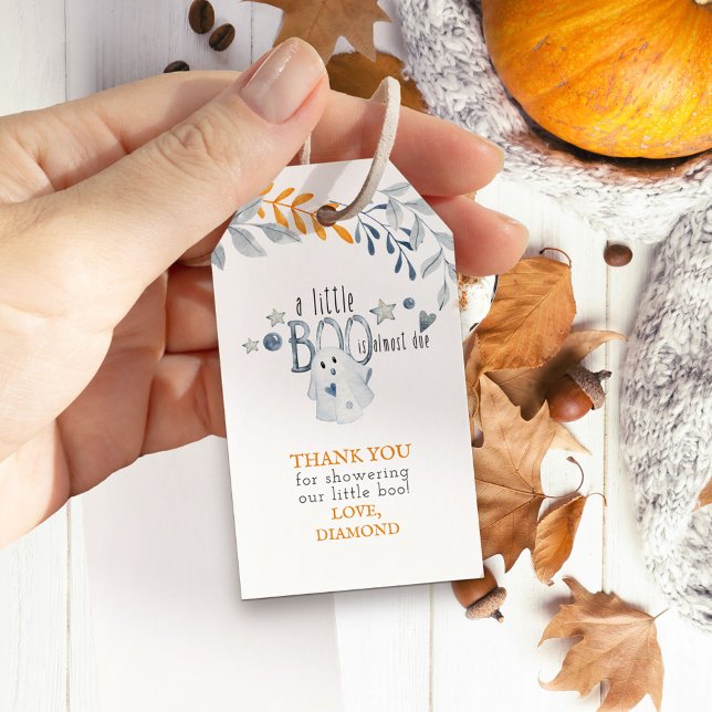 Étiquettes-cadeau Merci de Baby shower de Little Boo Halloween (Little Boo baby shower thank you tags
)