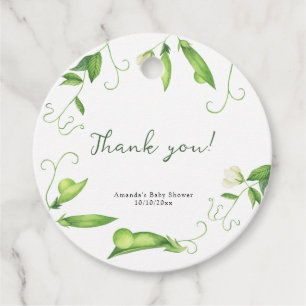 Étiquettes Cadeau Merci de Baby shower de pois doux