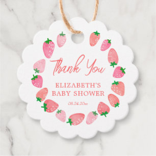 Étiquettes Cadeau Merci de Baby shower doux Berry