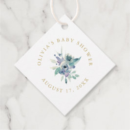 Étiquettes Cadeau Merci de Baby shower Floral de luxe