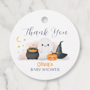 Étiquettes Cadeau Merci de Baby shower Halloween Little Boo