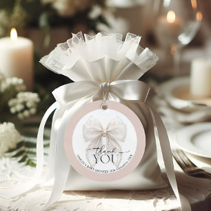Étiquettes Cadeau Merci de Baby shower neutre de flocon de neige