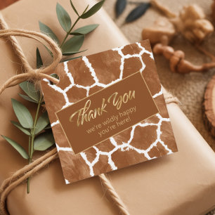 Étiquettes Cadeau Merci de Bachelorette de  sauvage Giraffe ID1152
