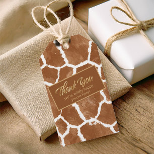 Étiquettes-cadeau Merci de Bachelorette de  sauvage Giraffe ID1152
