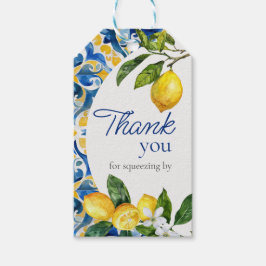 Étiquettes-cadeau Merci De Citron Méditerranéen Pour La Pâtisserie