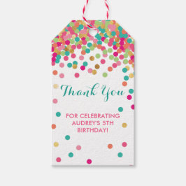 Étiquettes-cadeau Merci de fête d'anniversaire de la fille - étiquet